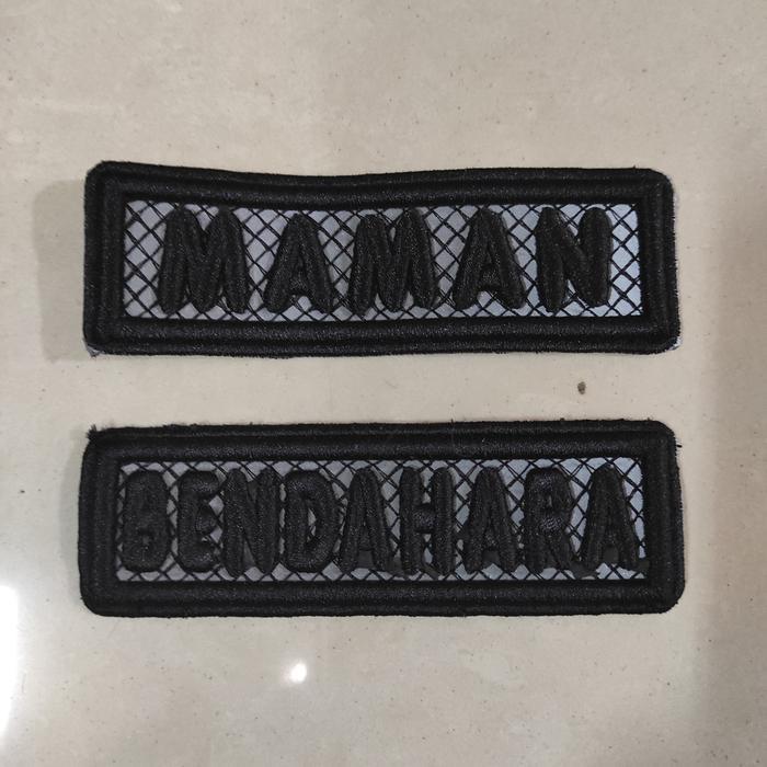 "New" BORDIR nama TIMBUL dasar skotlet menyala pakai velcro