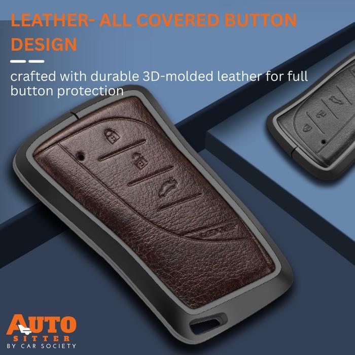 [Auto Sitter] Luxe Leather Key Cover - Sarung Kunci Kulit Premium (Compatible With Lexus Rx 200T,