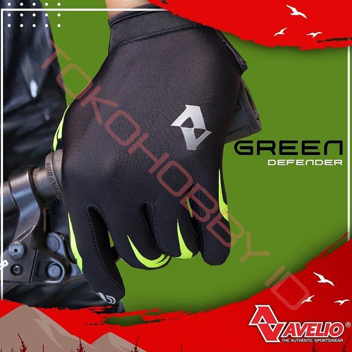 SARUNG TANGAN SEPEDA MTB SELI ROAD TOUCH SCREEN AVELIO DEFENDER HIJAU