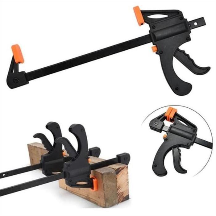 Klem Jepit Kayu F-Clamp 4 Inci Catok Penjepit Press Alat Pertukangan Kayu Modern