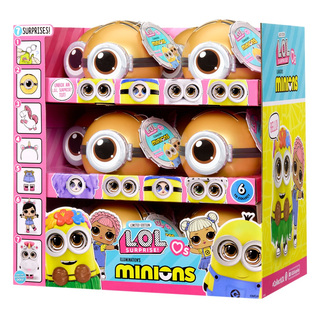 LOL Surprise Minions Dolls 7 Surprises Minions Princess Doll Blind Box Girl's Toy and Surprises