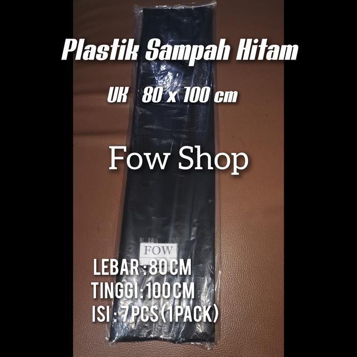 Plastik Sampah Hitam Uk 80X100 Cm, Kantong Sampah, Tempat Sampah-Hitam