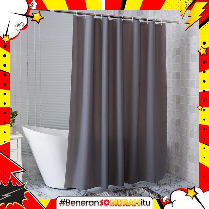 Tiang Shower Set Tirai Kamar Mandi Fleksibel Sekat Ruangan Gorden Jendela Ruang Tamu