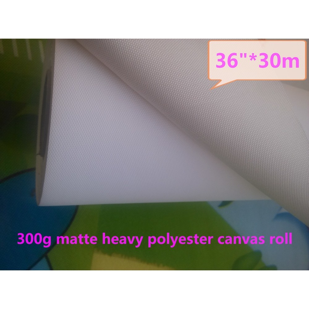 36"*30m Waterproof 300gsm Heavy Polyester Inkjet Canvas Roll Matte for Epson 9600