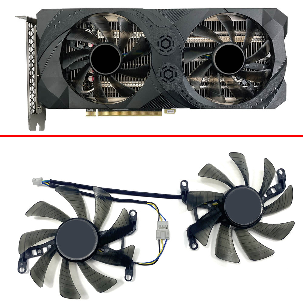 2PCS 85MM 4PIN RTX3060 3060TI GPU FAN For PNY GeForce RTX 3060 Ti UPRISING LHR RTX3060 Graphics Card