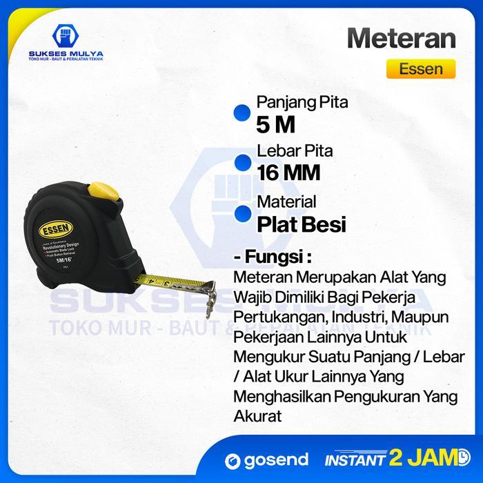 ESSEN Meteran 5 Meter Roll Meter Tukang