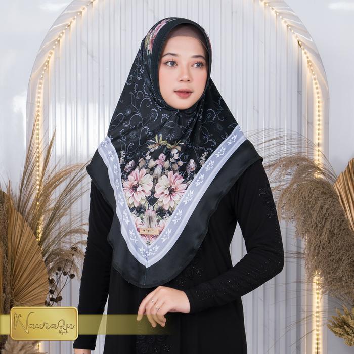 Jilbab Instan Bergo Motif Printing Jersey Premium Flow Muslim Kerudung Wanita Dewasa Panjang Khimar