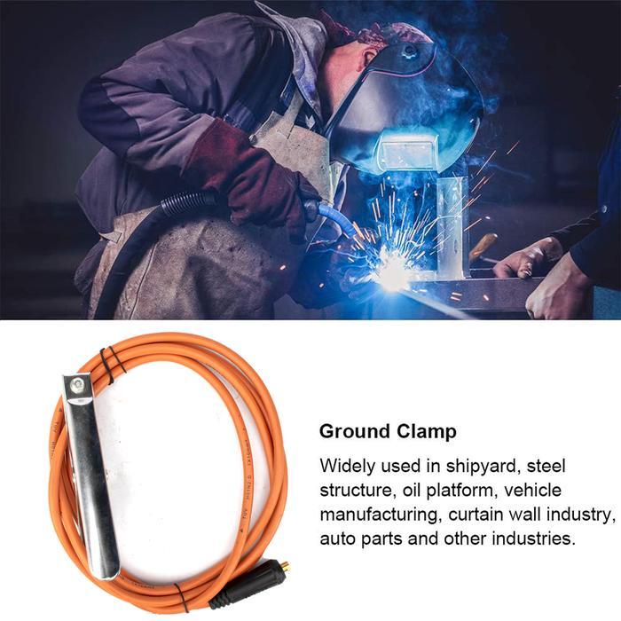 JLD Set Kabel Las dengan Dudukan Elektroda Aluminium Berlapis Tembaga dan Konektor Dorong 10-25