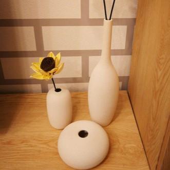 LEKA VASE / VAS POT BUNGA DEKORASI PUTIH SCANDINAVIAN AESTHETIC UNIK KERAMIK
