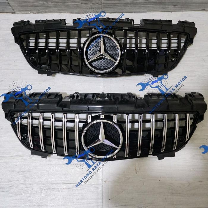 Grill GTR GT Mercedes Benz R172 W172 SLK 2011-2015 Grille R172 SLK Class With Emblem Logo Tengah