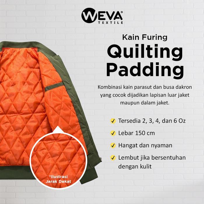 "New" Kain Quilting Padding Furing 2 oz Bahan Kain Dalaman dan Luaran Jaket