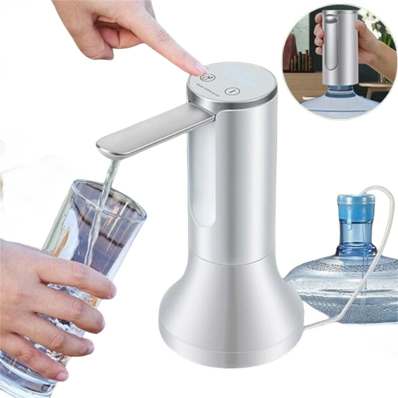 Pompa Dispenser Air dengan Alas & Tampilan Pompa Botol Lipat 19 Liter Usb C Desktop Pompa Elektrik K