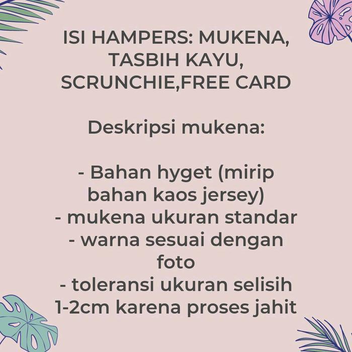 Hampers / Bingkisan / Kado Mukena /Kado Guru Tasbih Muslim