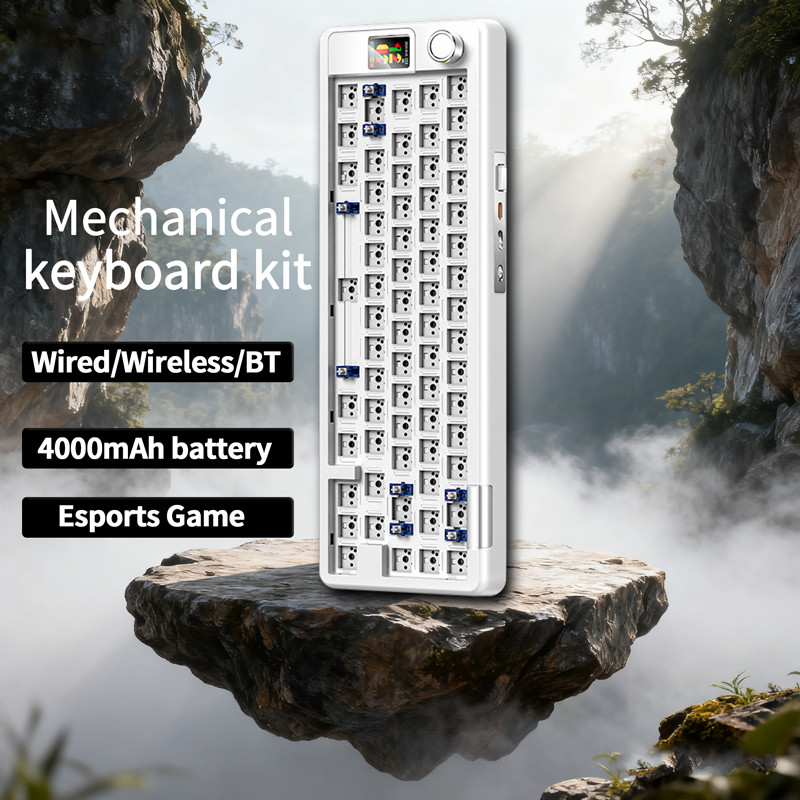 YINDIAOY65S Mechanical Keyboard Kit Hot-swappable 3-mod Bluetooth 2.4G Wireless RGB Backlit Gasket