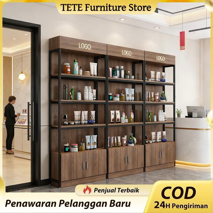TETE-3 Rak Supermarket Rak Gondola Rak Market Rak Display Toko Rak Penyimpanan Gudang 100/120/140