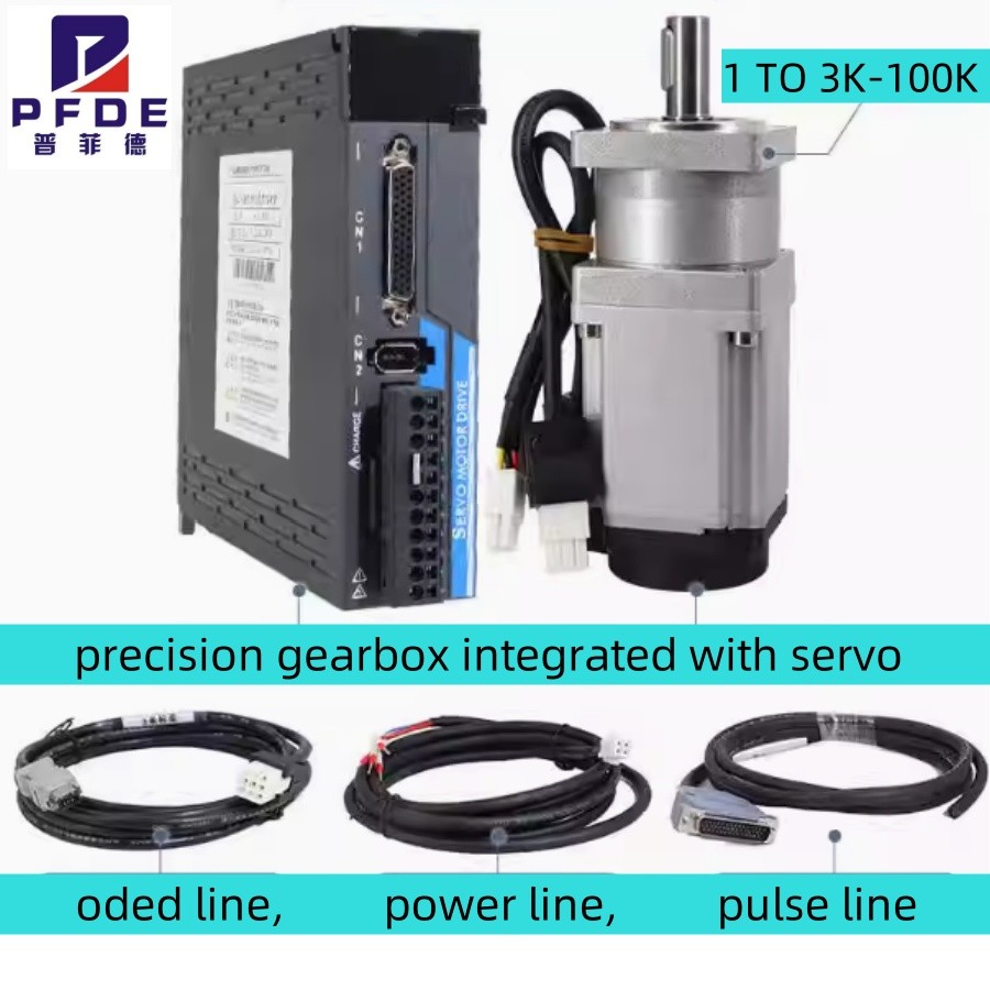 NEW AC Servomotor 1.27N 80 Drive 400W KiT +17 bit Magnetic Encoder +RS485 with planetary gearbox set