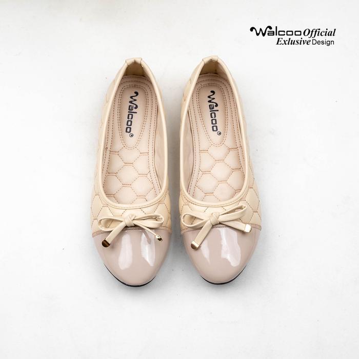SIAPKIRIM Walcoo Fabio Sepatu Wanita Flat Shoes Ujung Bulat READY STOCK