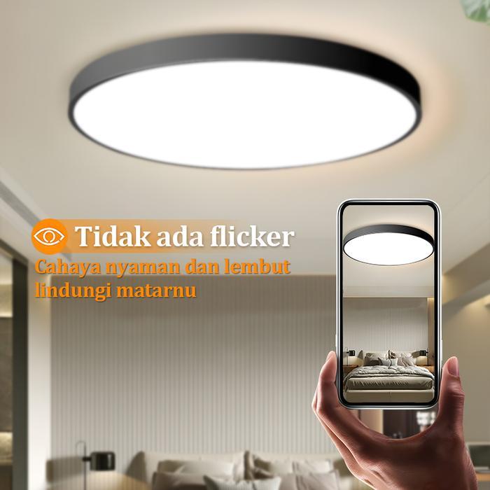 CODLampu Plafon Minimalis Modern Lorong Dekorasi Bulat Pvc 12/18/24/36 Watt 3 Warna Kecerahan Yang