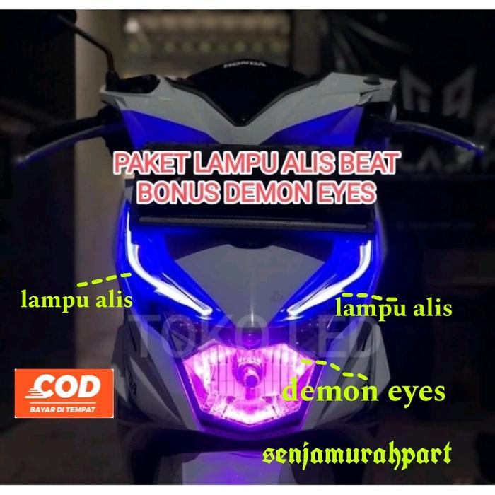 paket lampu alis beat fi street deluxe lampu alis beat Karbu Motorcycle stoplamp beat esp lazy