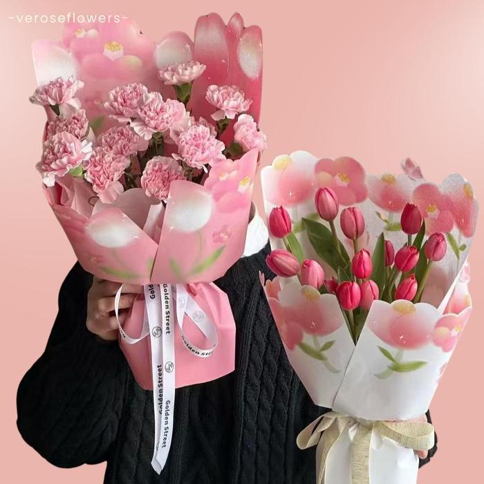 Kertas Bunga Goddes Day Three Dimesional Cellophane Paper Grosir Wrapping Paper Kertas Buket