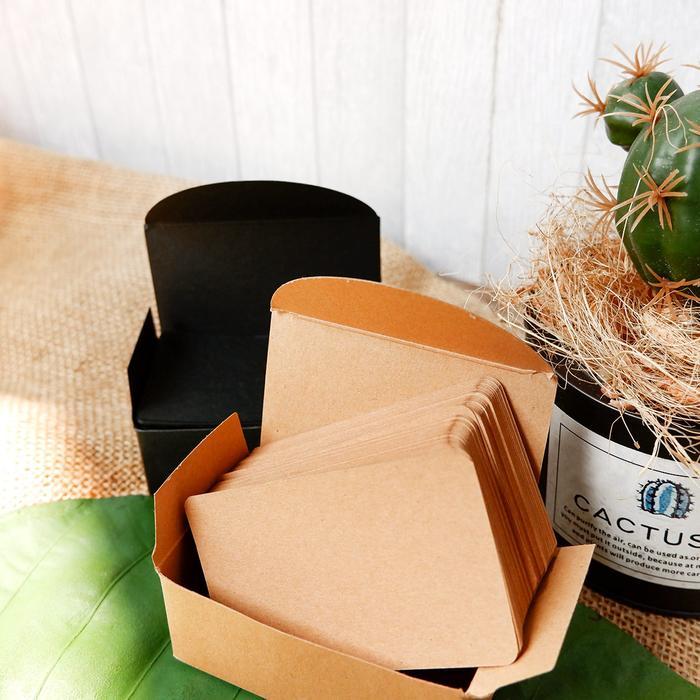 [Creativ] Kertas Hitam Polos Bahan Kraft Blank Kraft Paper Card Set