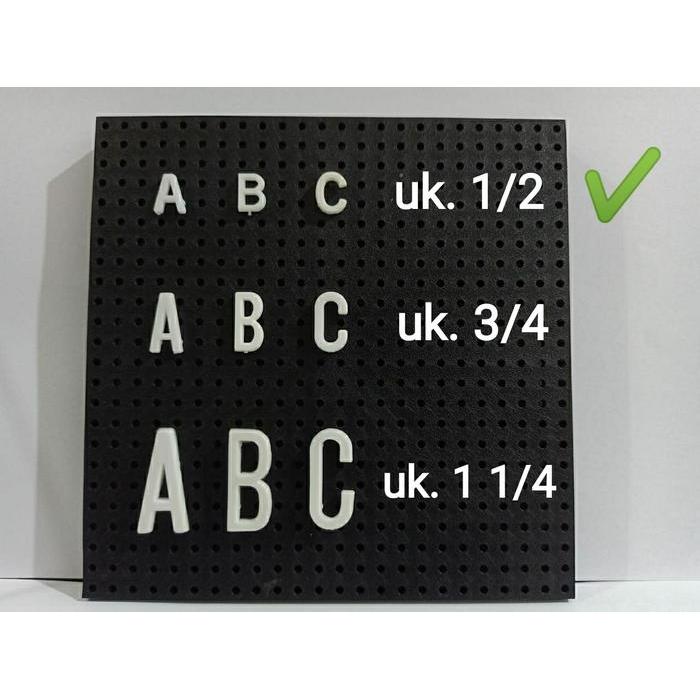 Huruf Plastik Movitex Data Text Data Graph ( A s/d Z Uk 1/2 Inch )