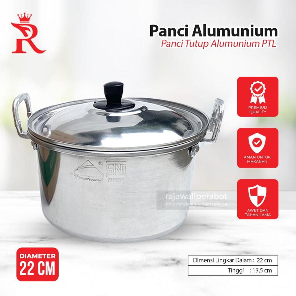 Panci Alumunium Tutup 22 cm Panci Masak Jawa Komodo
