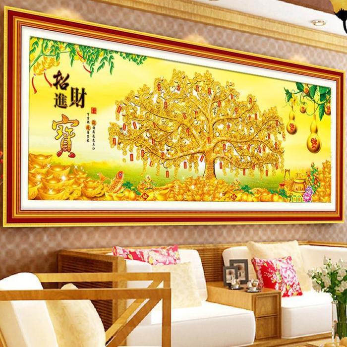 DIY Diamond Painting Full Pohon Uang Rezeki Buah Rezeki holo 18070 cm D548XB / D548SB / D548B / D548