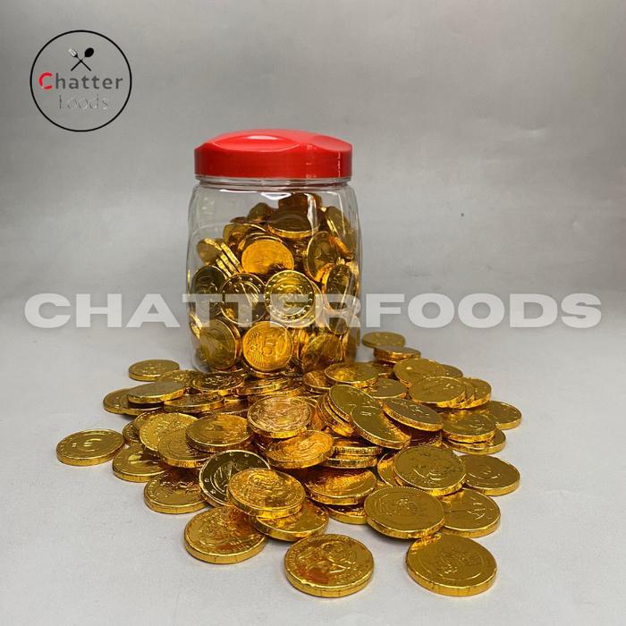 DISKON COKLAT KOIN EMAS KECIL ISI 180/ COKLAT KOIN EURO KEMASAN TOPLES/ COKLAT BENTUK KOIN EMAS