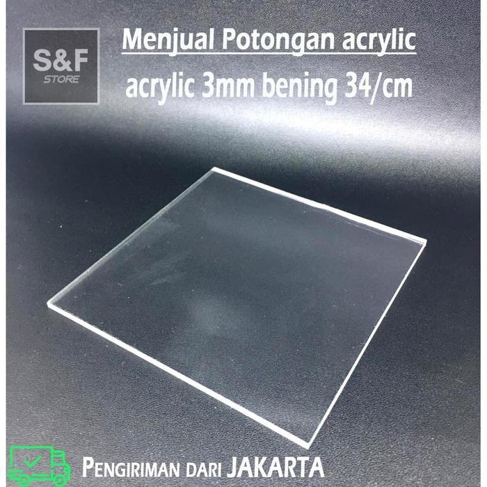 AKRILIK POTONGAN 3MM BENING / ACRYLIC CUSTOM / AKRILIK LEMBARAN / MIKA