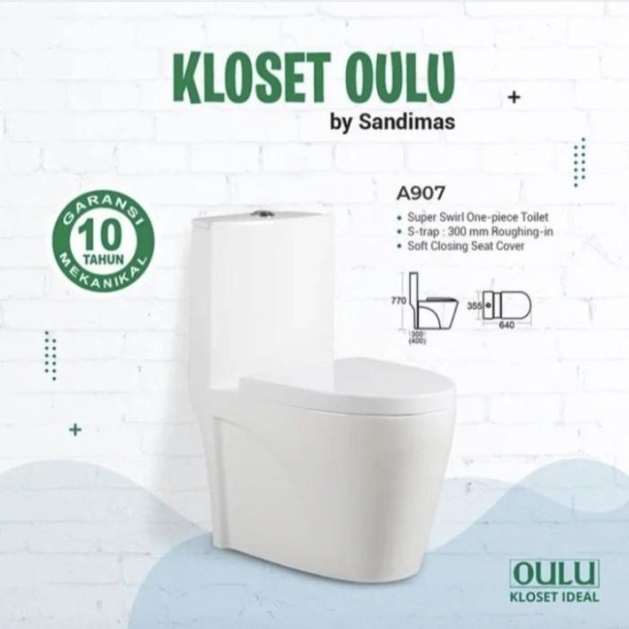 CLOSET DUDUK OULU A907 HYDROLIC ONE PIECE CLOSET