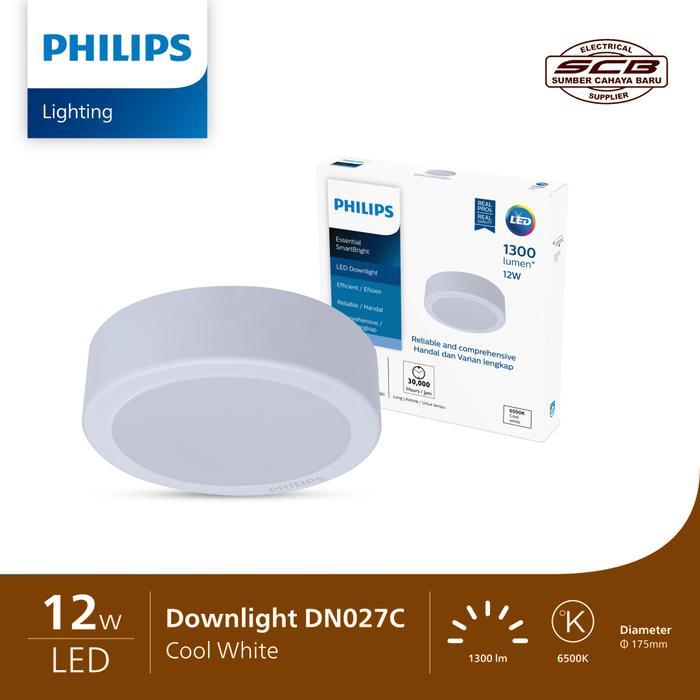 Lampu Plafon Philips LED Downlight Outbow DN027C 12 Watt - Caha