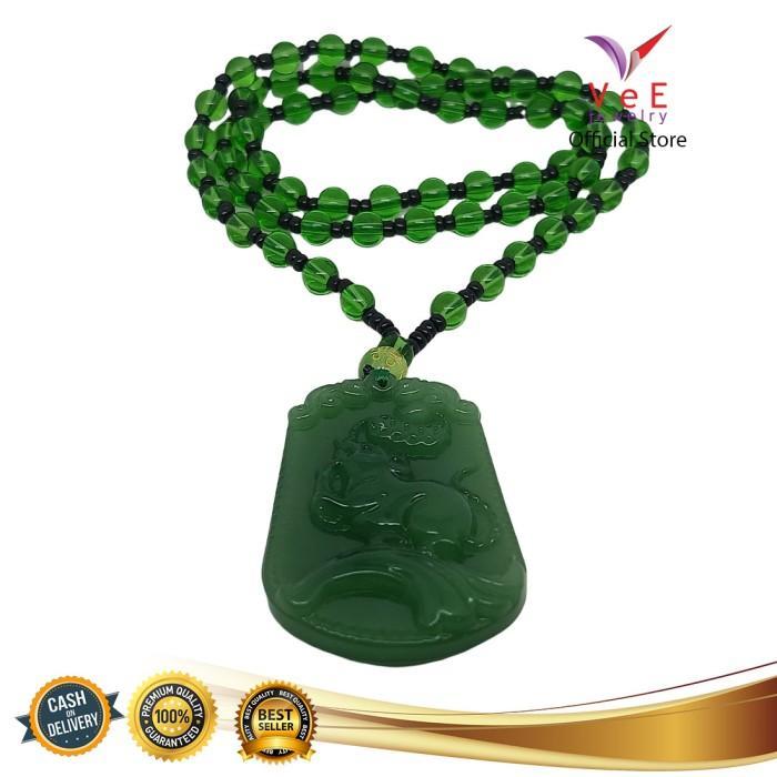 SALE Kalung Liontin Shio Tikus Batu Giok Asli Original Cina - VeE Feng Shui