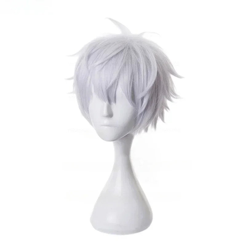 Gojo Satoru Cosplay Wig Anime Jujutsu Kaisen Cosplay Gojo Short Heat Resistant Synthetic Hair Anime