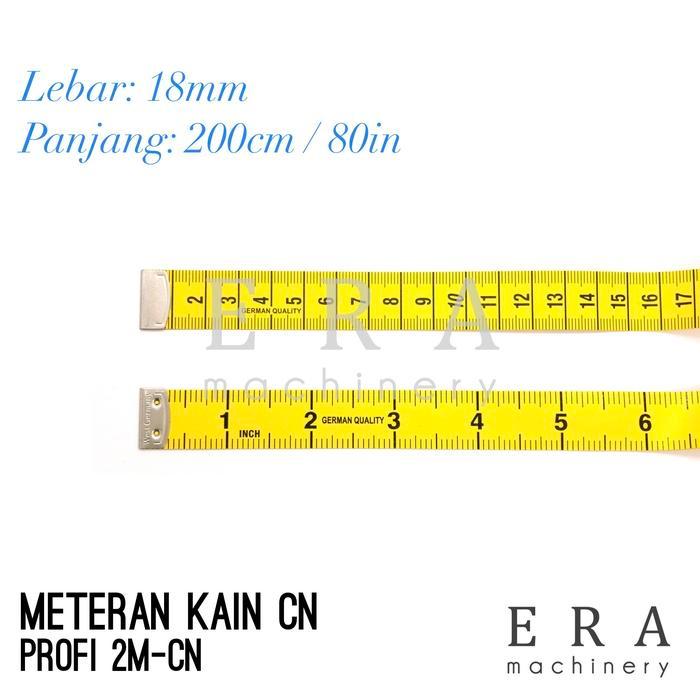 Meteran Jahit Kain PROFI 200CM / 2M Kuning Lebar Jerman Quality CN