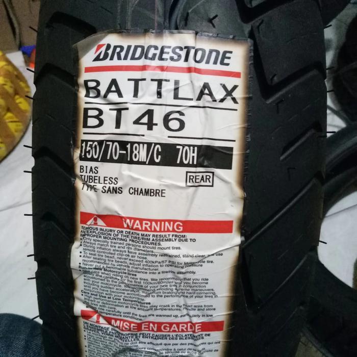 Ban Luar Bridgestone Bt 46 Ukuran 150-70-18 Tubeless