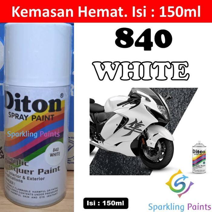 PROMO Pilox Diton White 840 150ml Ekonomi Ekonomis Hemat Kaleng kecil Warna Putih Solid Pilok Pylox
