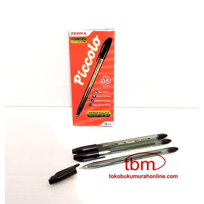 "New" BOLPEN ZEBRA PICCOLO 0.5 BLACK / PEN ZEBRA PICCOLO / BALLPOINT PICCOLO