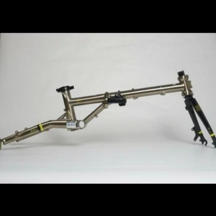 Frame Set Fnhon Gust Titan Discbrake Black Titanium Frame Fork Hp Seli