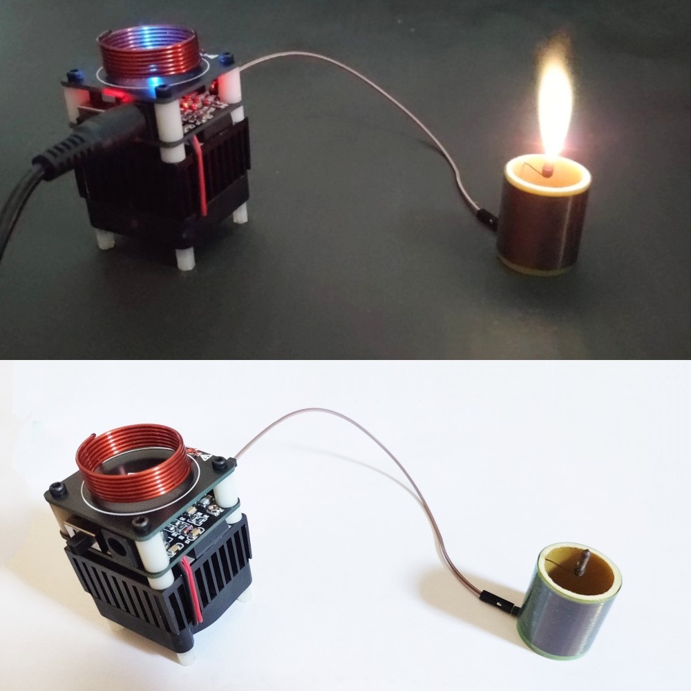 BESTPRICE DC 48V DIY Tesla Coil High Frequency HFSSTC Electronic Candle Plasma Flame Technology Expe