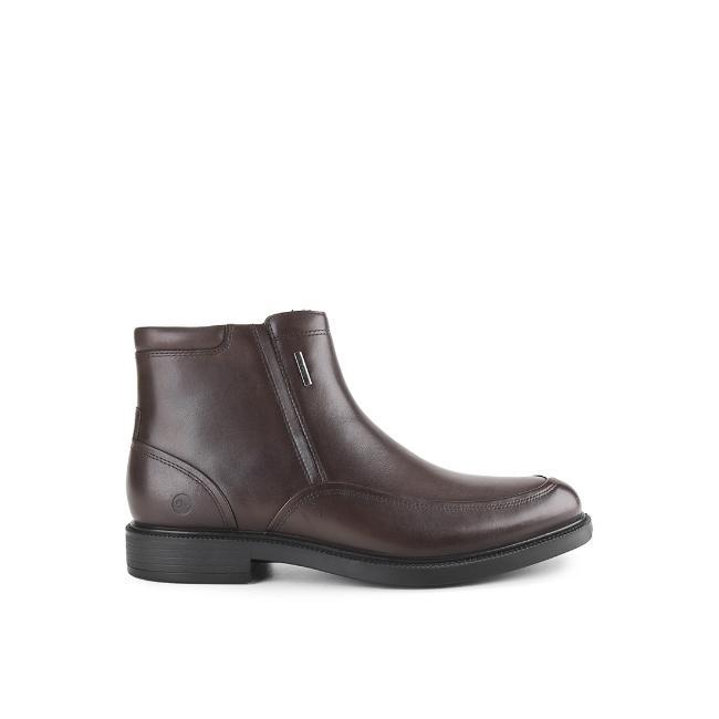 Hush Puppies Sepatu Pria Patrick Claude Zip Boots Dark Brown