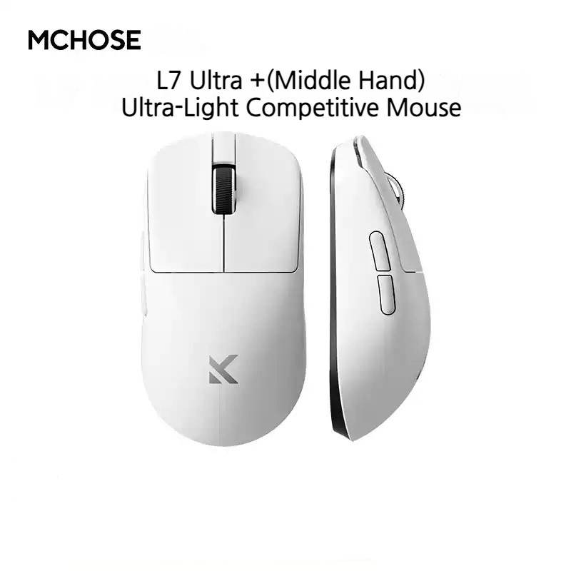 MCHOSE L7 Ultra+ Medium Large Hand Mouse Game E-Sports Wireless Three Mode Paw3395 Lightweight