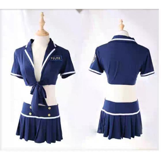 Set Lingerie Sexy Rok Model Cosplay Sexy Police 2A198 Wanita