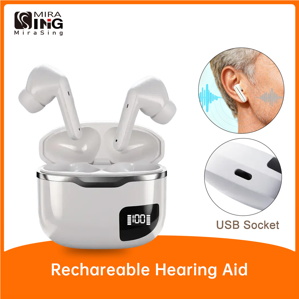 2025 New Rechargeable Digital Hearing Aid - Adjustable Volume Mini Sound Amplifier for Elderly
