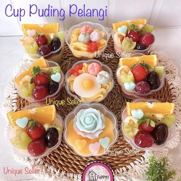 Cup Puding Pelangi / Cup Jelly Agar Pelangi / Cup Pudding