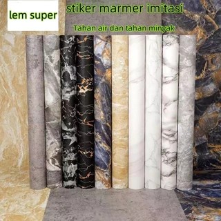 60cm * 10m wallpaper dapur stiker/wallpaper marmer/stiker kabinet meja makan/stiker dinding