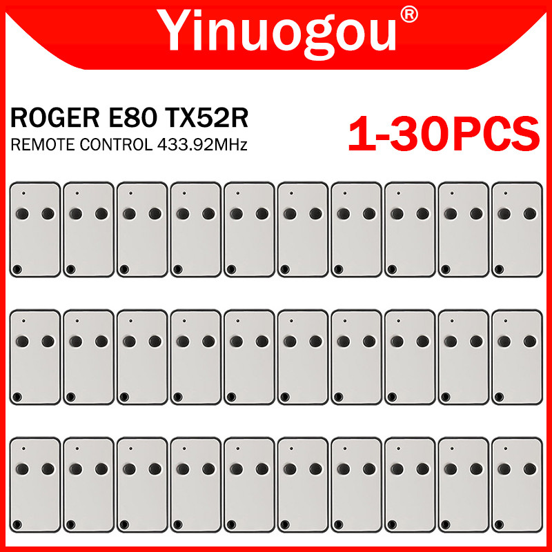 ROGER E80 TX52R TX54R 2 M80 TX44R H80 TX22 TX1 TX10 Electric Gate Remote Control 433.92MHz Garage