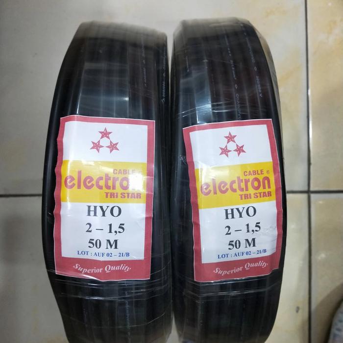 Kabel Serabut Hyo 2X1.5 Electron/Kabel Isi 2 Serabut 2X1.5 Electron