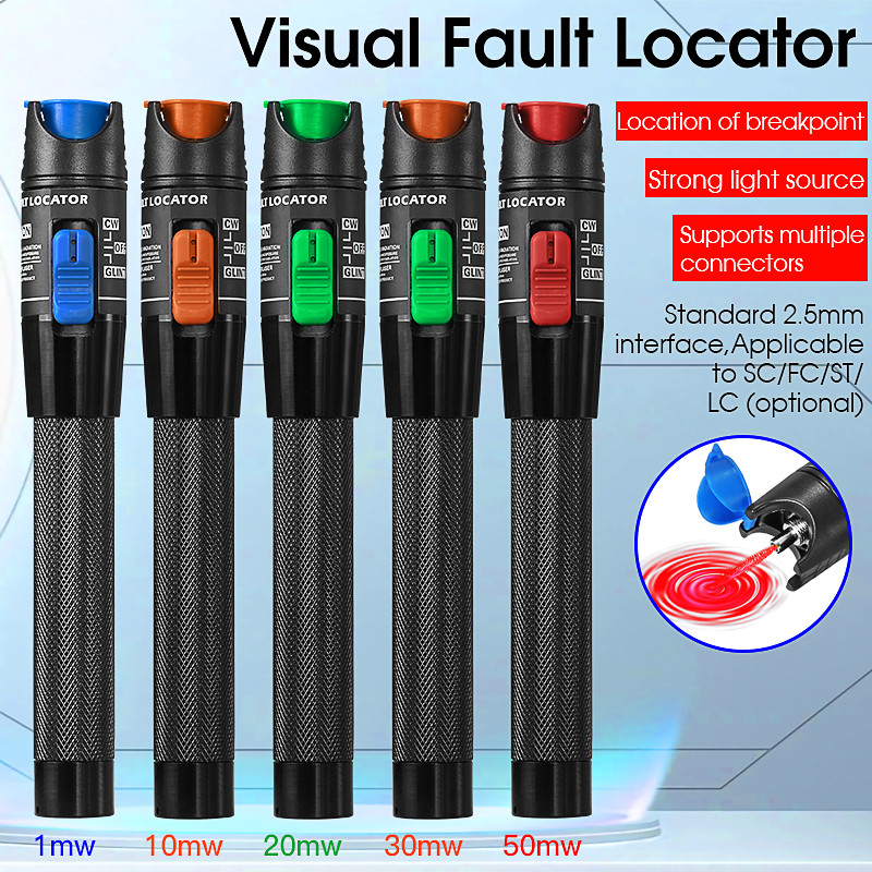 COMPTYCO VLF 50MW Visual Fault Locator, Fiber Optic Cable Tester 5-50km Range VFL can choose LC adap