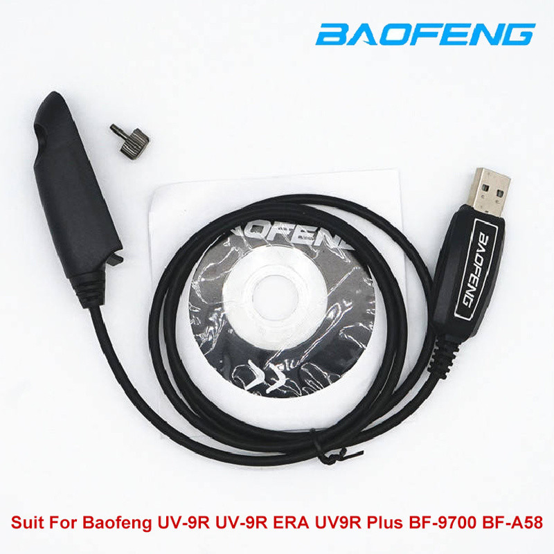 Baofeng UV-9R Waterproof USB Programming Cable With Driver CD for UV9R Plus UV-9R ERA BF-A58 GT-3WP 